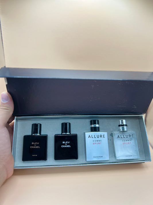 Set Chanel 4x30 ml 🌟 2x Bleu • 2x Allure Homme Sport