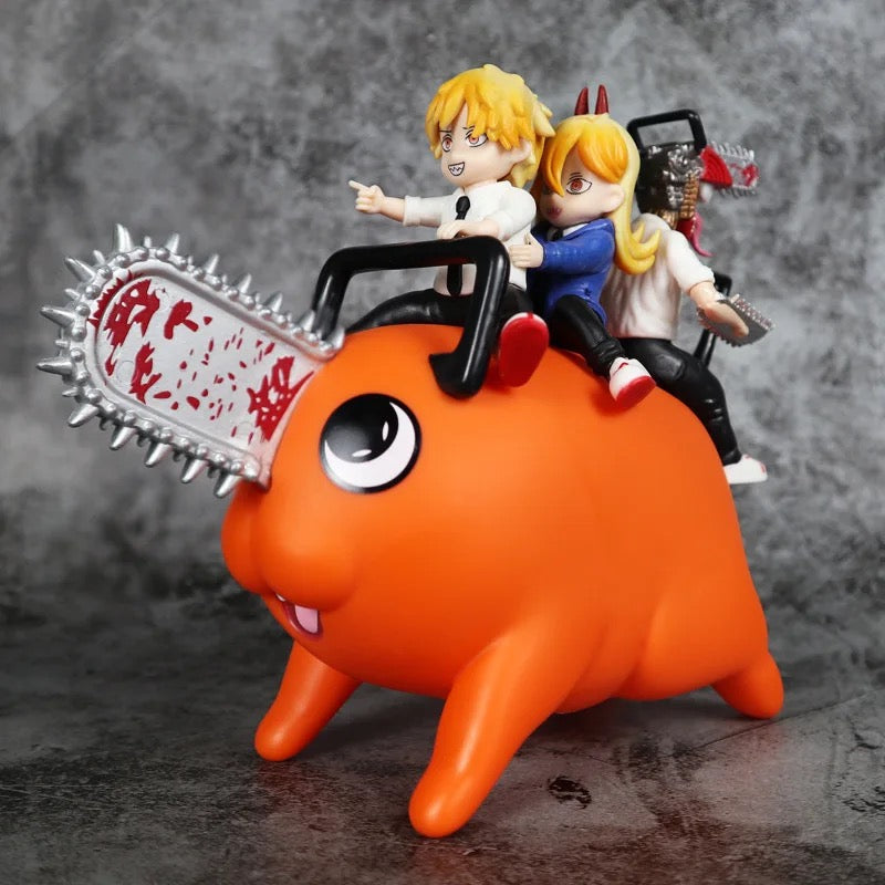 Figuras de PVC de Anime: Motosierra Man - Denji, Power y Pochita en una Escala de 20 cm - Cosmo Girl Fashion Figuras de Anime