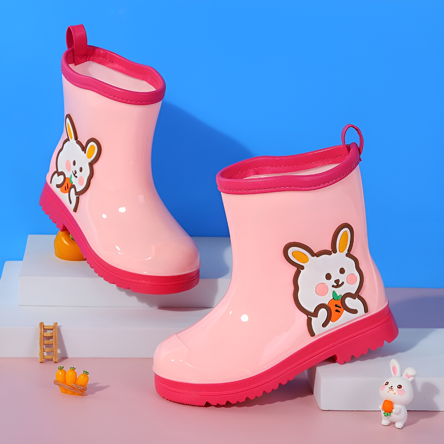 Botas kawaii impermeables de PVC antideslizantes para niños y niñas - Cosmo Girl Fashion Botas