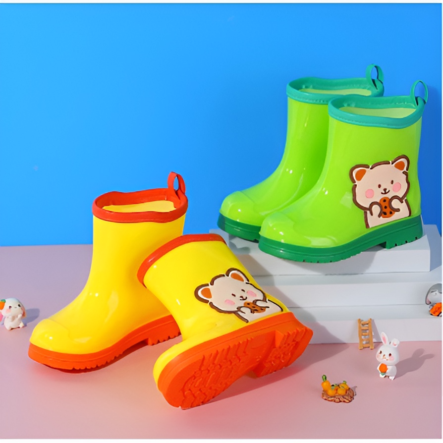 Botas kawaii impermeables de PVC antideslizantes para niños y niñas - Cosmo Girl Fashion Botas