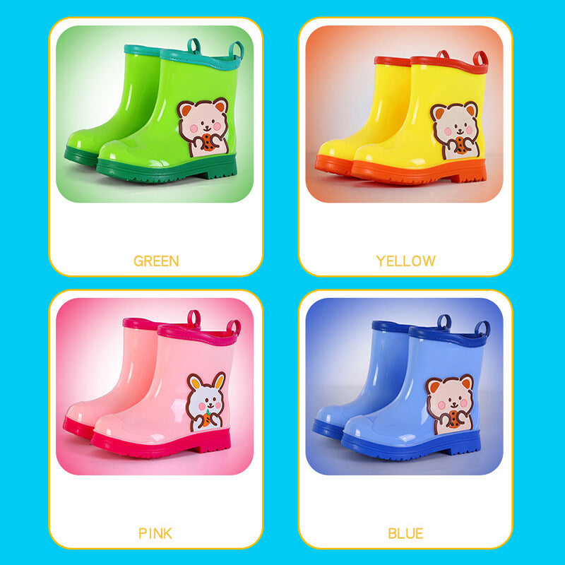 Botas kawaii impermeables de PVC antideslizantes para niños y niñas - Cosmo Girl Fashion Botas